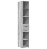 VidaXL Hoge kast 30x42,5x185 cm bewerkt hout grijs sonoma eikenkleur