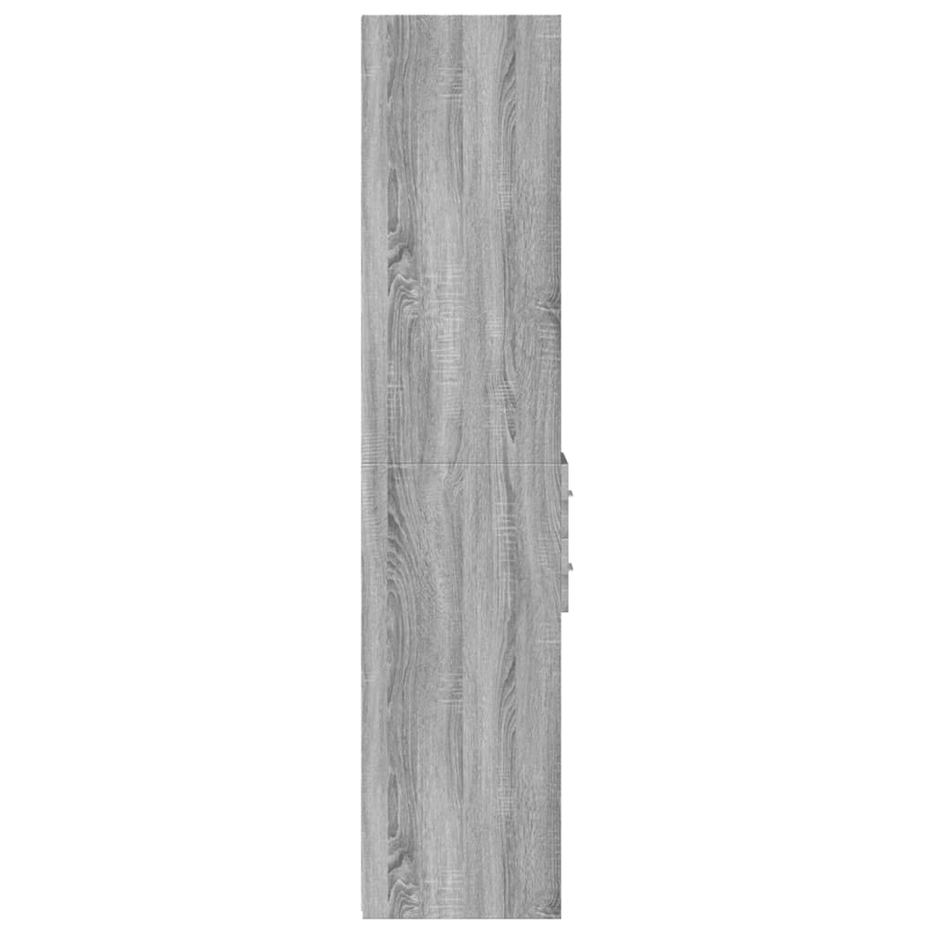 VidaXL Hoge kast 30x42,5x185 cm bewerkt hout grijs sonoma eikenkleur