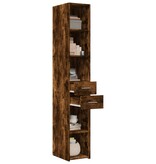 VidaXL Hoge kast 30x42,5x185 cm bewerkt hout gerookt eikenkleurig