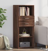 VidaXL Hoge kast 50x42,5x124 cm bewerkt hout bruin eikenkleurig