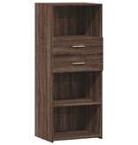 VidaXL Hoge kast 50x42,5x124 cm bewerkt hout bruin eikenkleurig