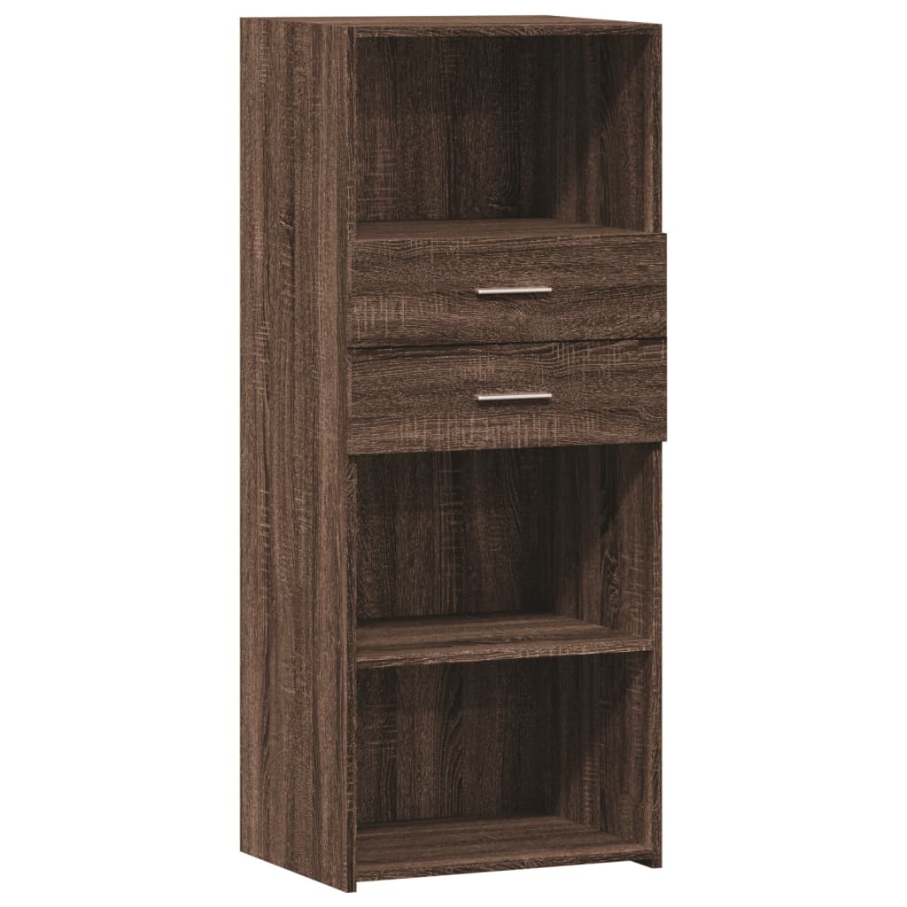 VidaXL Hoge kast 50x42,5x124 cm bewerkt hout bruin eikenkleurig