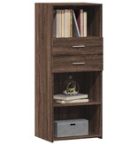 VidaXL Hoge kast 50x42,5x124 cm bewerkt hout bruin eikenkleurig