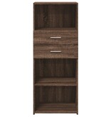 VidaXL Hoge kast 50x42,5x124 cm bewerkt hout bruin eikenkleurig