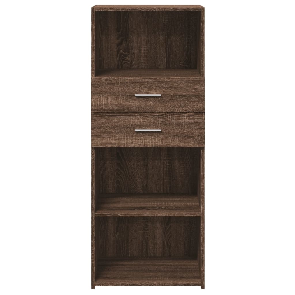 VidaXL Hoge kast 50x42,5x124 cm bewerkt hout bruin eikenkleurig