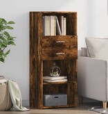 VidaXL Hoge kast 50x42,5x124 cm bewerkt hout gerookt eikenkleurig