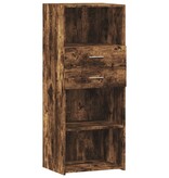VidaXL Hoge kast 50x42,5x124 cm bewerkt hout gerookt eikenkleurig