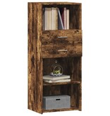 VidaXL Hoge kast 50x42,5x124 cm bewerkt hout gerookt eikenkleurig