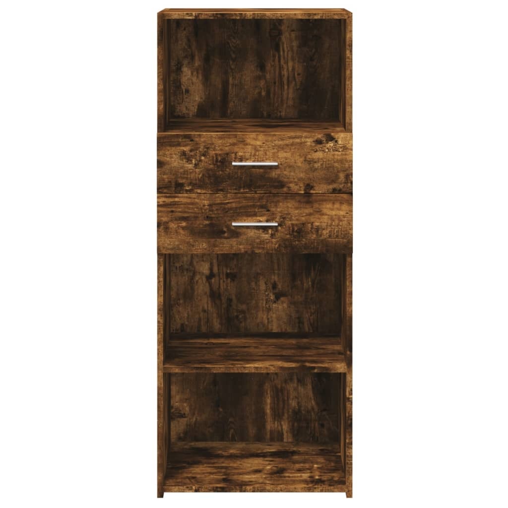 VidaXL Hoge kast 50x42,5x124 cm bewerkt hout gerookt eikenkleurig