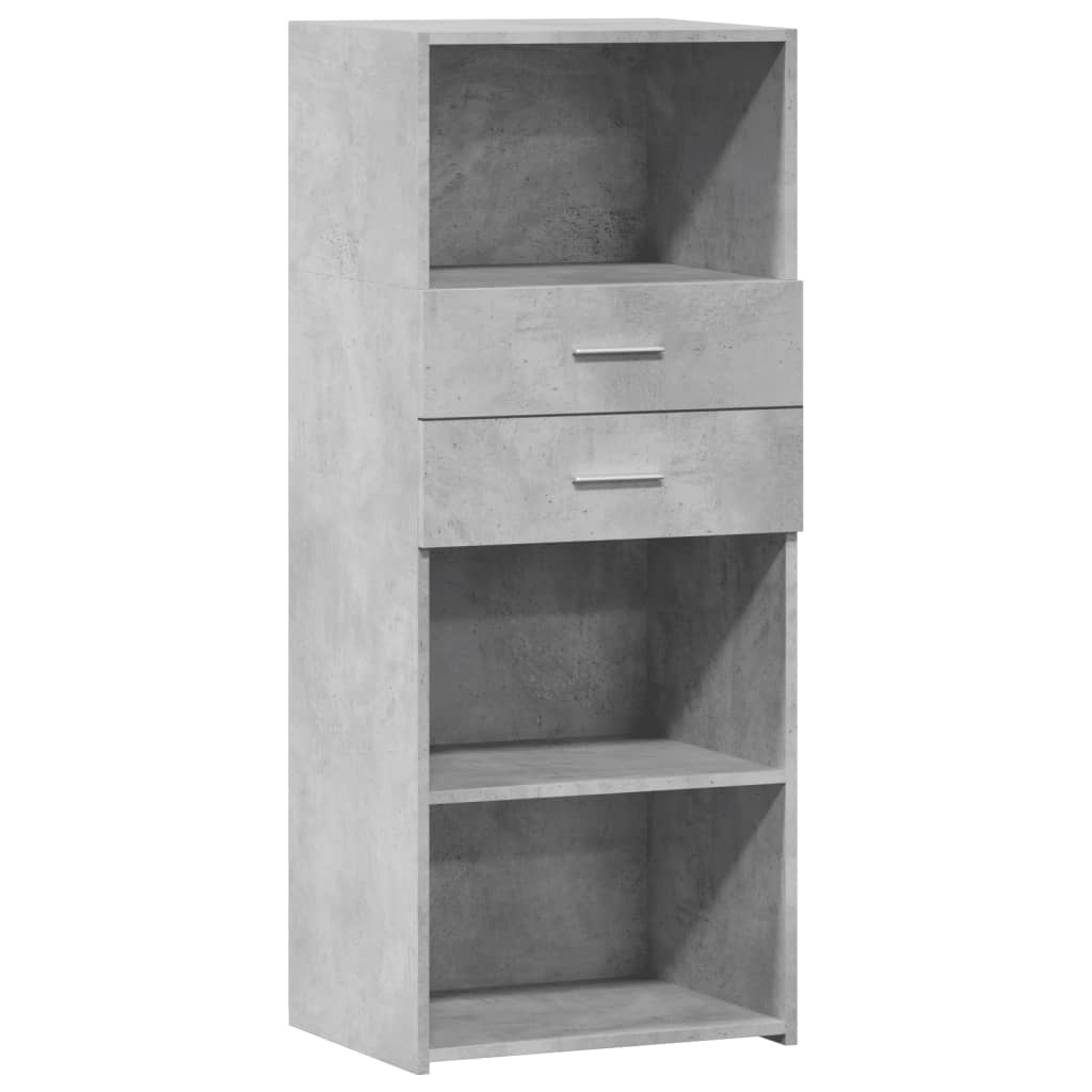 VidaXL Hoge kast 50x42,5x124 cm bewerkt hout betongrijs