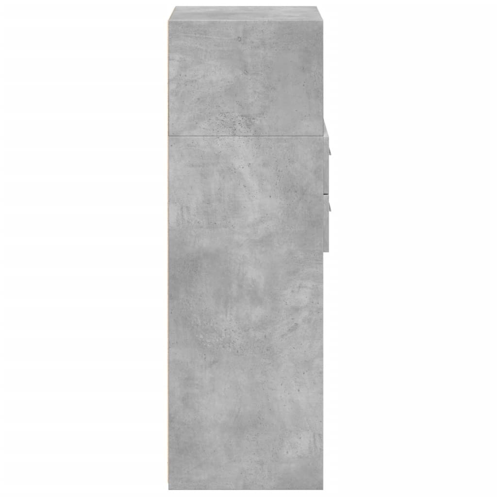 VidaXL Hoge kast 50x42,5x124 cm bewerkt hout betongrijs