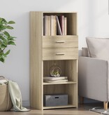VidaXL Hoge kast 50x42,5x124 cm bewerkt hout sonoma eikenkleurig