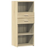 VidaXL Hoge kast 50x42,5x124 cm bewerkt hout sonoma eikenkleurig