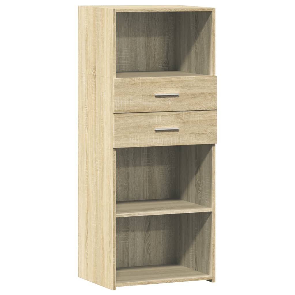 VidaXL Hoge kast 50x42,5x124 cm bewerkt hout sonoma eikenkleurig