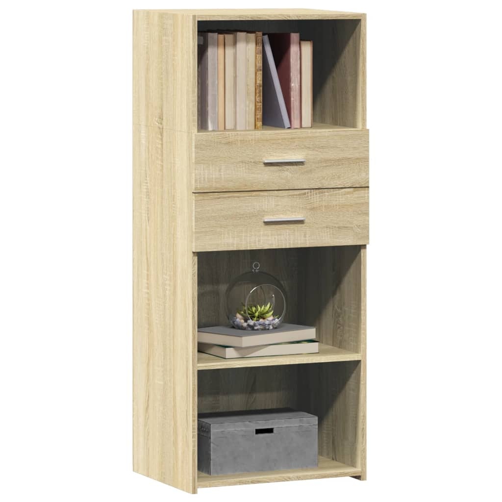 VidaXL Hoge kast 50x42,5x124 cm bewerkt hout sonoma eikenkleurig
