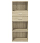VidaXL Hoge kast 50x42,5x124 cm bewerkt hout sonoma eikenkleurig