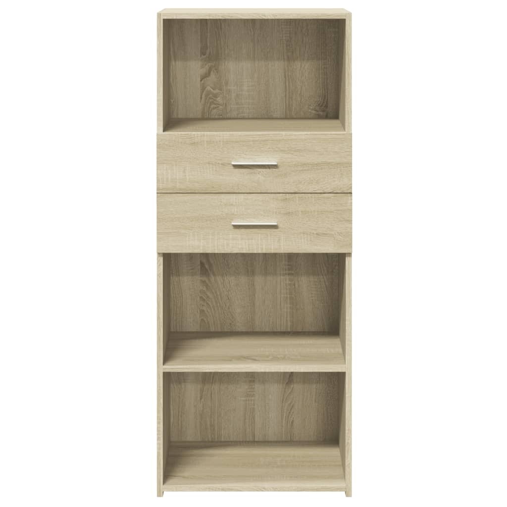 VidaXL Hoge kast 50x42,5x124 cm bewerkt hout sonoma eikenkleurig