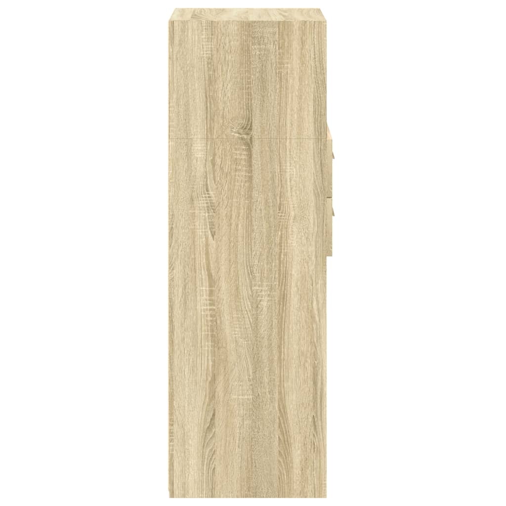 VidaXL Hoge kast 50x42,5x124 cm bewerkt hout sonoma eikenkleurig