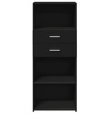 VidaXL Hoge kast 50x42,5x124 cm bewerkt hout zwart