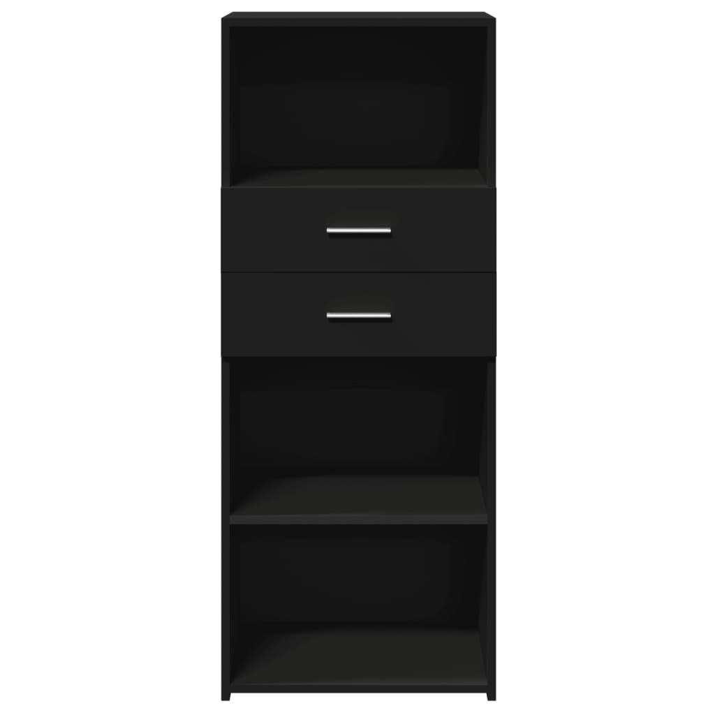 VidaXL Hoge kast 50x42,5x124 cm bewerkt hout zwart