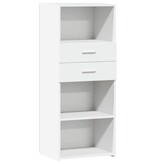 VidaXL Hoge kast 50x42,5x124 cm bewerkt hout wit