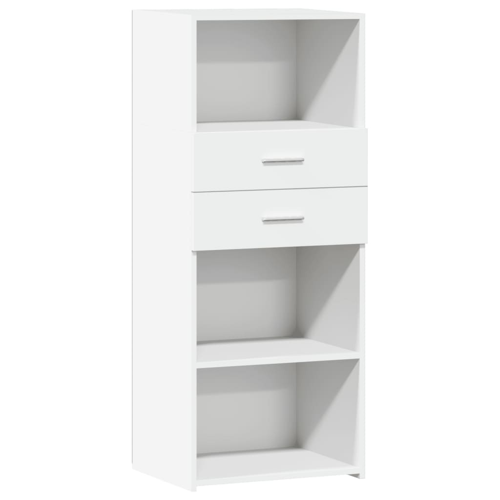VidaXL Hoge kast 50x42,5x124 cm bewerkt hout wit
