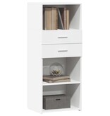 VidaXL Hoge kast 50x42,5x124 cm bewerkt hout wit