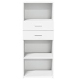 VidaXL Hoge kast 50x42,5x124 cm bewerkt hout wit
