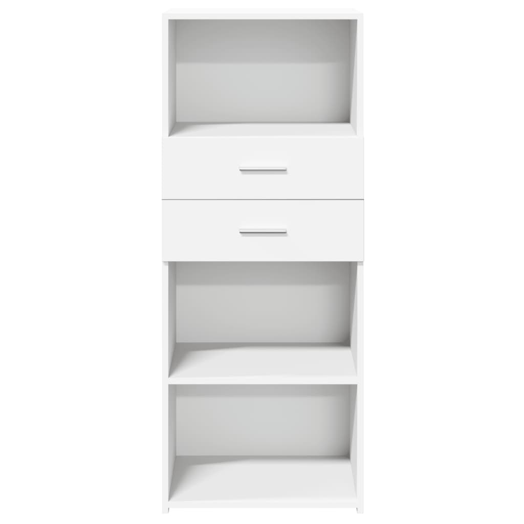 VidaXL Hoge kast 50x42,5x124 cm bewerkt hout wit