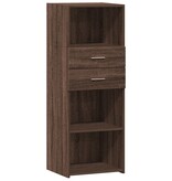 VidaXL Hoge kast 45x42,5x124 cm bewerkt hout bruin eikenkleurig