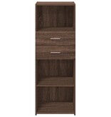 VidaXL Hoge kast 45x42,5x124 cm bewerkt hout bruin eikenkleurig