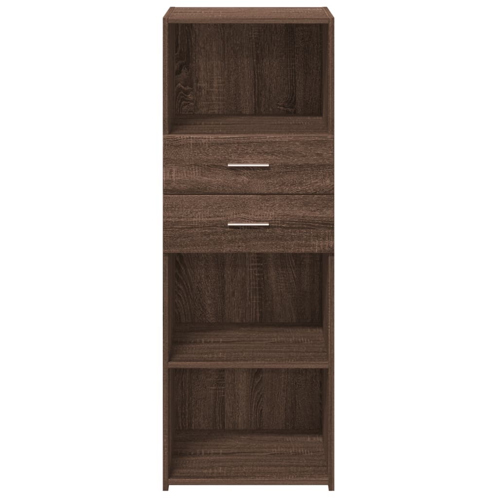 VidaXL Hoge kast 45x42,5x124 cm bewerkt hout bruin eikenkleurig