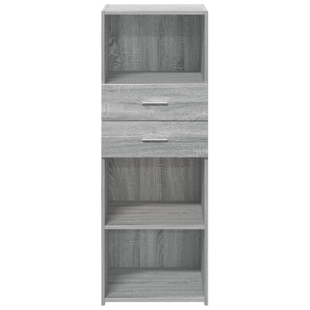 VidaXL Hoge kast 45x42,5x124 cm bewerkt hout grijs sonoma eikenkleurig