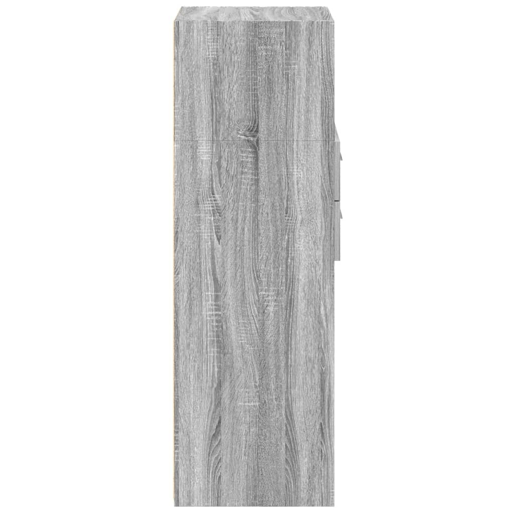 VidaXL Hoge kast 45x42,5x124 cm bewerkt hout grijs sonoma eikenkleurig