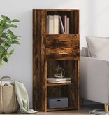 VidaXL Hoge kast 45x42,5x124 cm bewerkt hout gerookt eikenkleurig