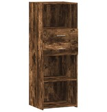 VidaXL Hoge kast 45x42,5x124 cm bewerkt hout gerookt eikenkleurig