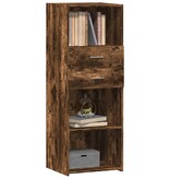 VidaXL Hoge kast 45x42,5x124 cm bewerkt hout gerookt eikenkleurig