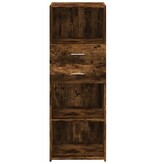 VidaXL Hoge kast 45x42,5x124 cm bewerkt hout gerookt eikenkleurig