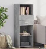 VidaXL Hoge kast 45x42,5x124 cm bewerkt hout betongrijs