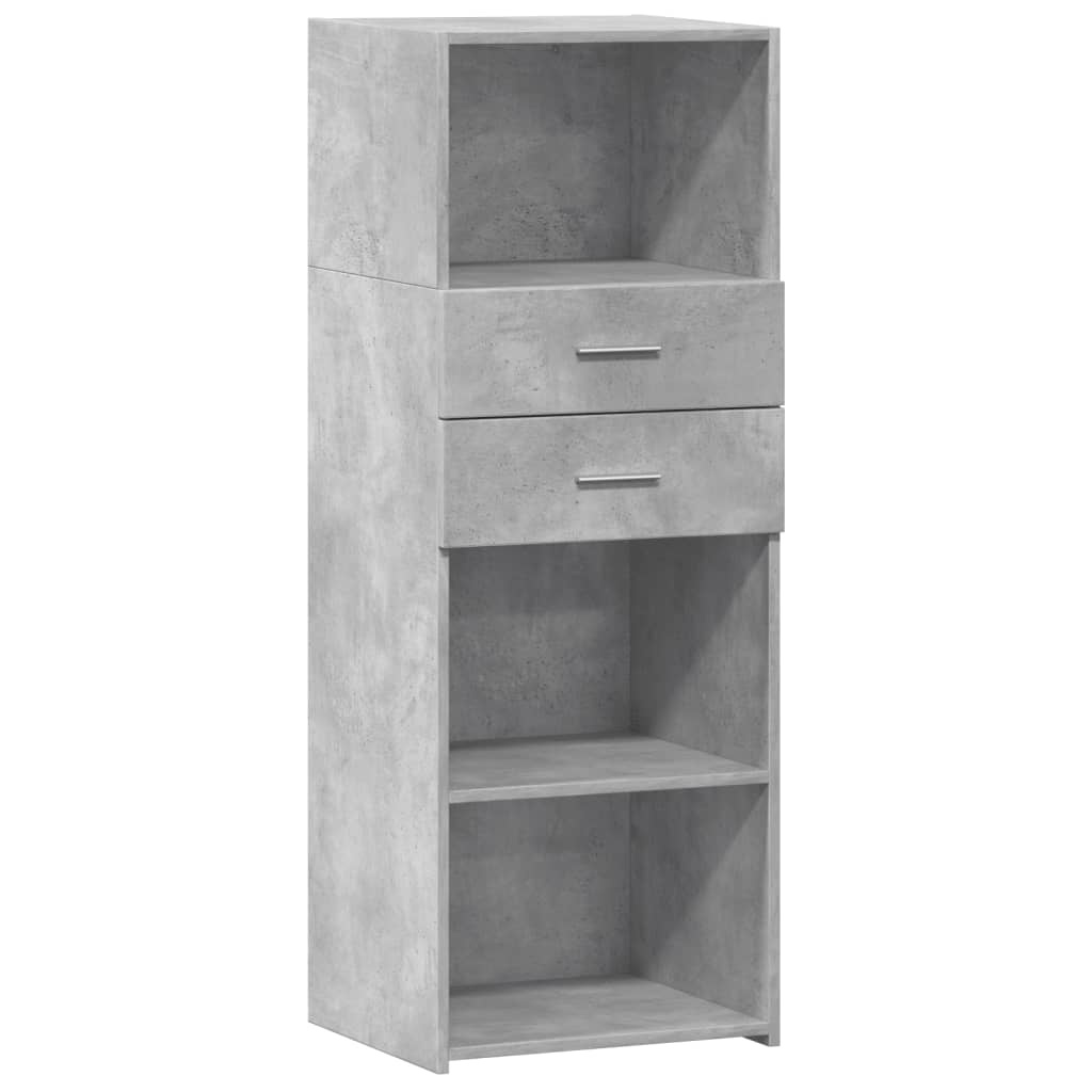 VidaXL Hoge kast 45x42,5x124 cm bewerkt hout betongrijs