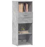 VidaXL Hoge kast 45x42,5x124 cm bewerkt hout betongrijs