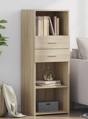 VidaXL Hoge kast 45x42,5x124 cm bewerkt hout sonoma eikenkleurig