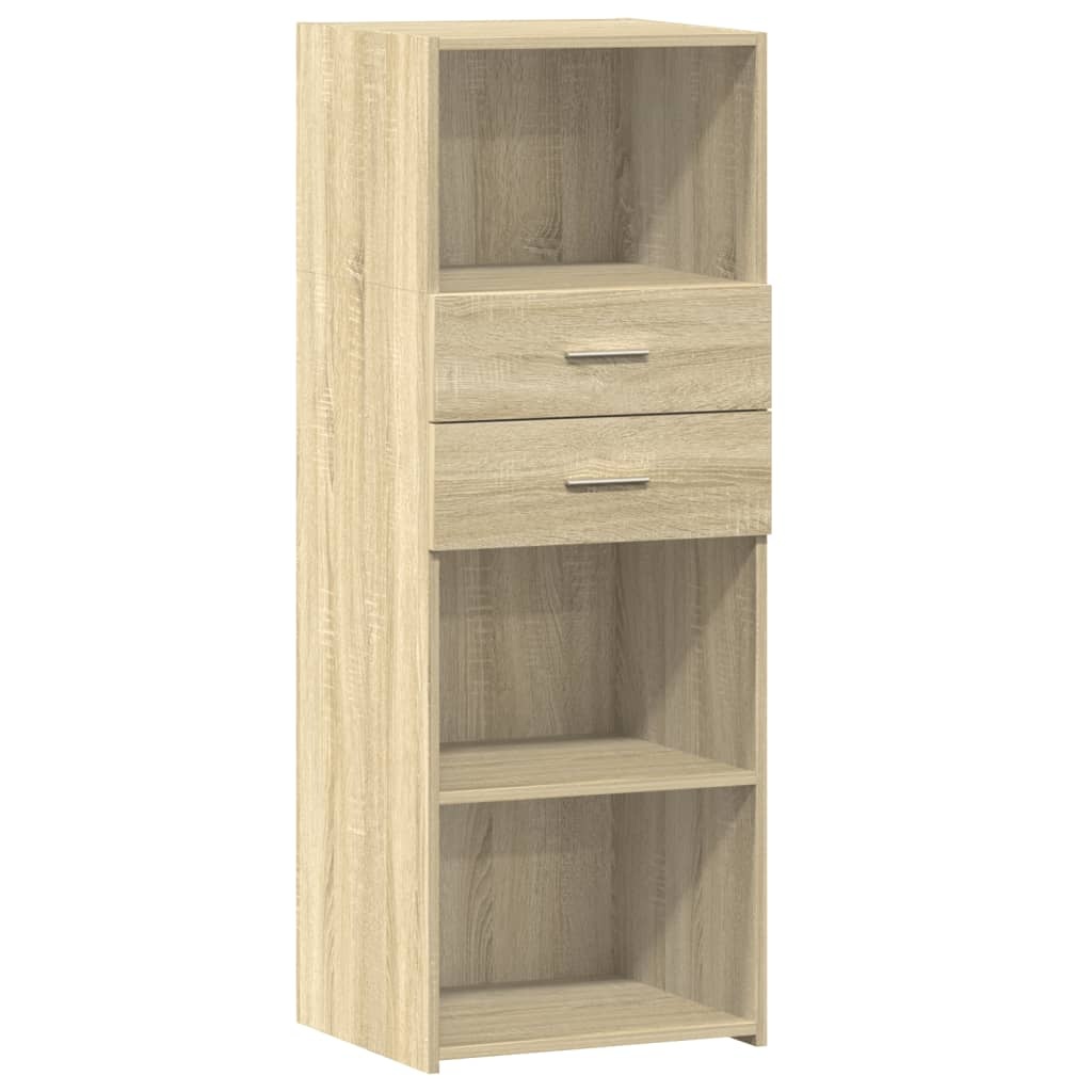 VidaXL Hoge kast 45x42,5x124 cm bewerkt hout sonoma eikenkleurig