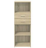 VidaXL Hoge kast 45x42,5x124 cm bewerkt hout sonoma eikenkleurig