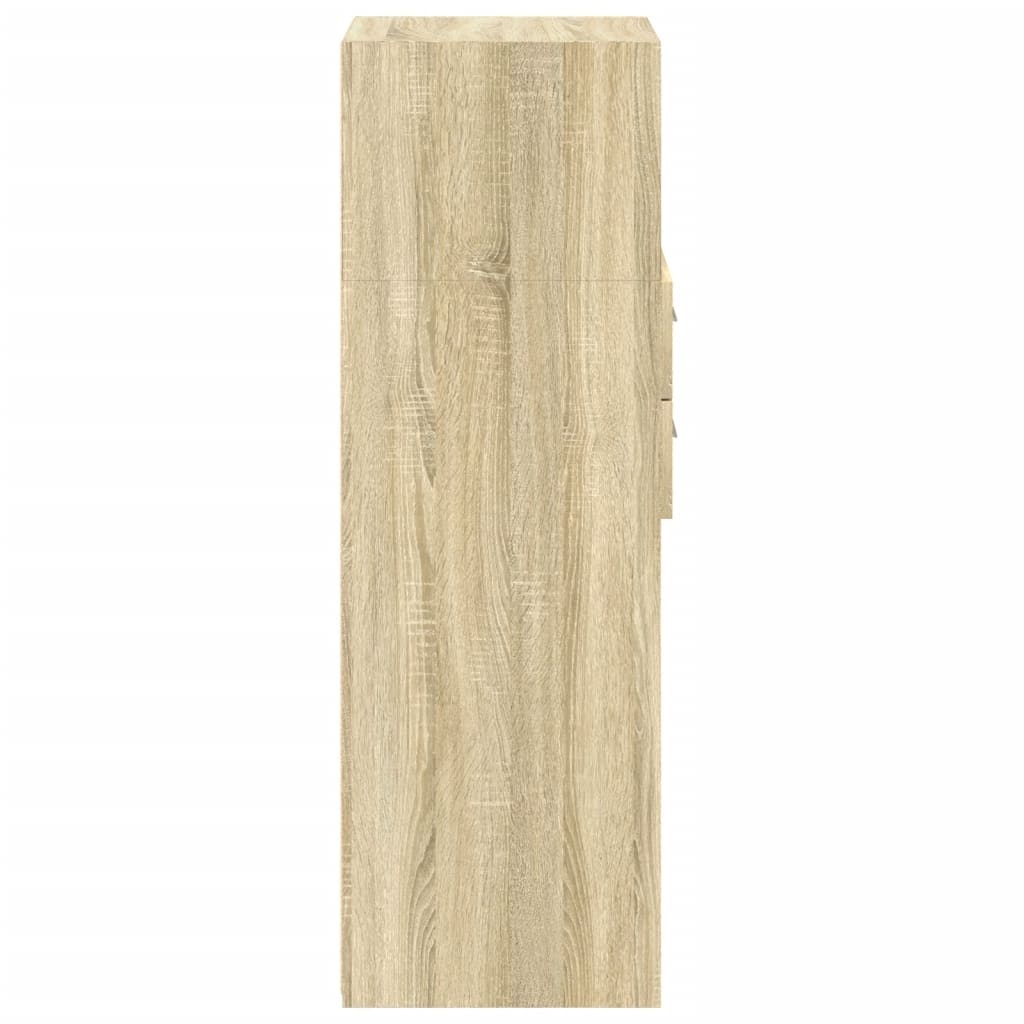 VidaXL Hoge kast 45x42,5x124 cm bewerkt hout sonoma eikenkleurig
