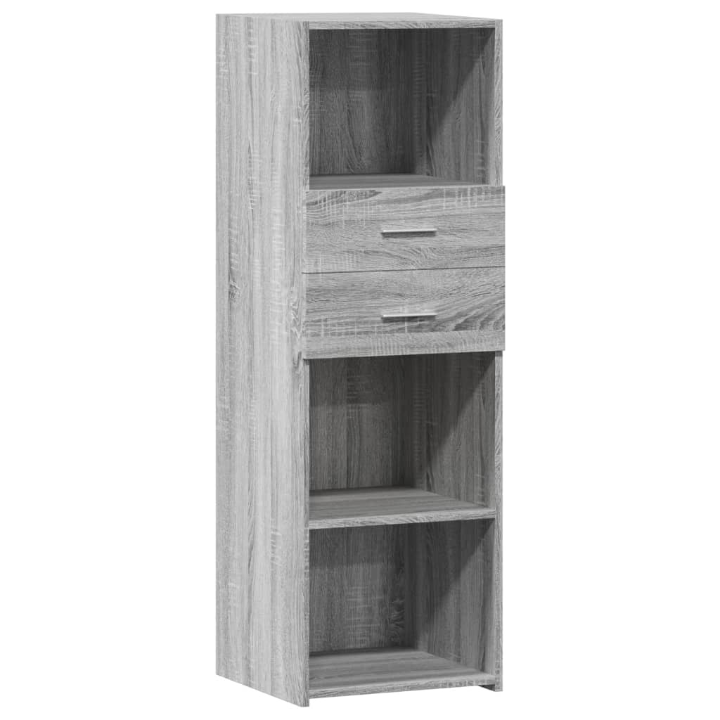 VidaXL Hoge kast 40x42,5x124 cm bewerkt hout grijs sonoma eikenkleurig