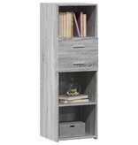 VidaXL Hoge kast 40x42,5x124 cm bewerkt hout grijs sonoma eikenkleurig