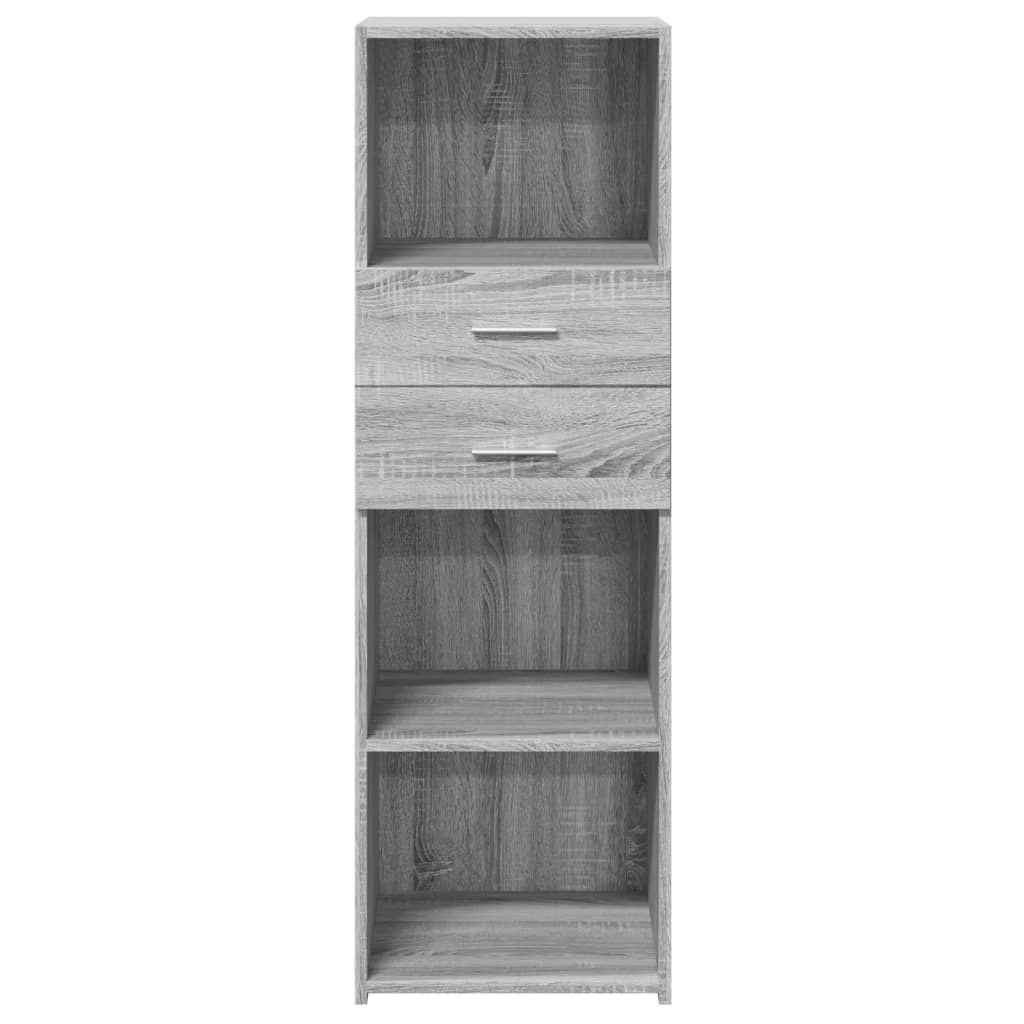 VidaXL Hoge kast 40x42,5x124 cm bewerkt hout grijs sonoma eikenkleurig