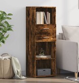 VidaXL Hoge kast 40x42,5x124 cm bewerkt hout gerookt eikenkleurig