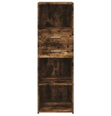 VidaXL Hoge kast 40x42,5x124 cm bewerkt hout gerookt eikenkleurig